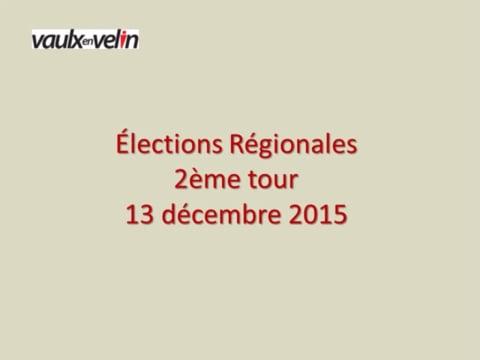 Élections Régionales 2ème tour – les résultats à Vaulx-en-Velin – 13 décembre 2015