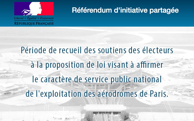 Référendum d'initiative partagée - Aérodromes de Paris