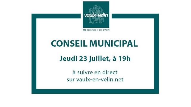 Conseil Municipal – Ville de Vaulx en Velin – 23 juillet 2020