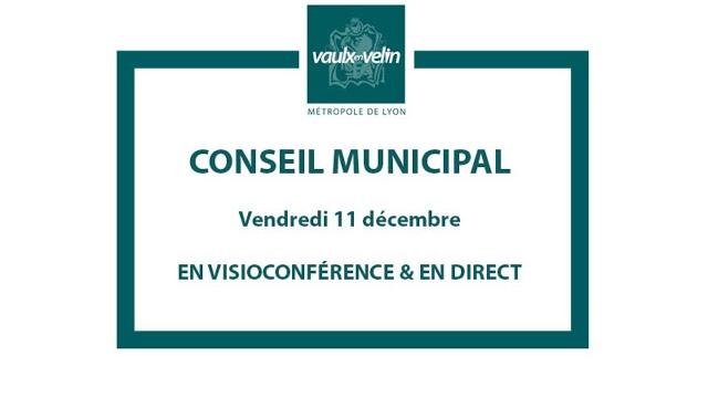 Conseil Municipal – Ville de Vaulx en Velin – 11 décembre 2020