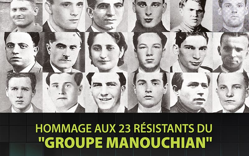 Samedi 19 février 2022 – hommage aux 23 résistants du Groupe Manouchian