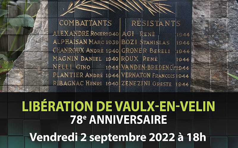 Mémoire commune 2022 – Libération de Vaulx-en-Velin