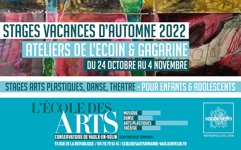 Vacances d’automne 2022 : inscriptions aux stages artistiques à partir du 12 octobre