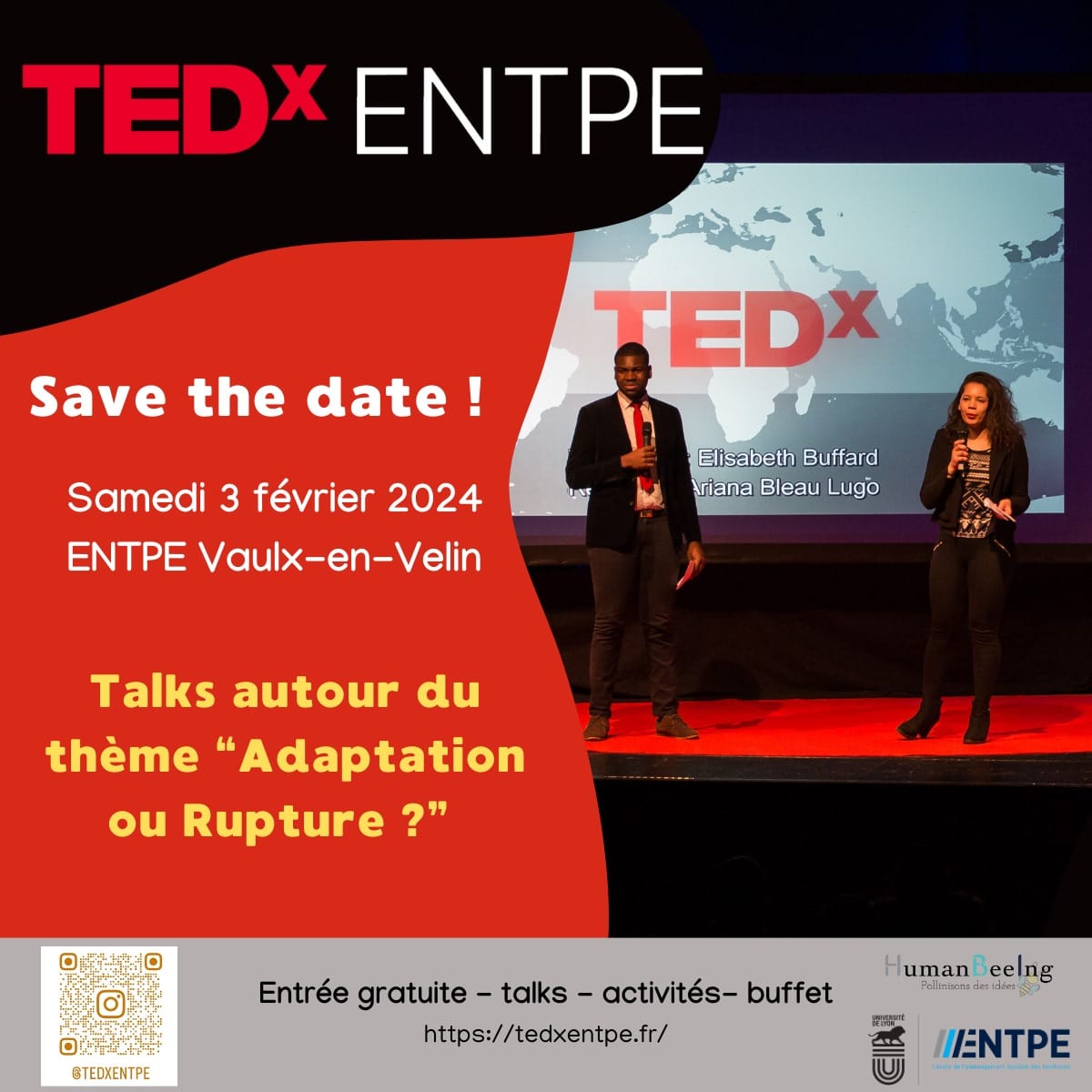 TEDx ENTPE - Adaptation ou rupture ? - samedi 3 février 2024