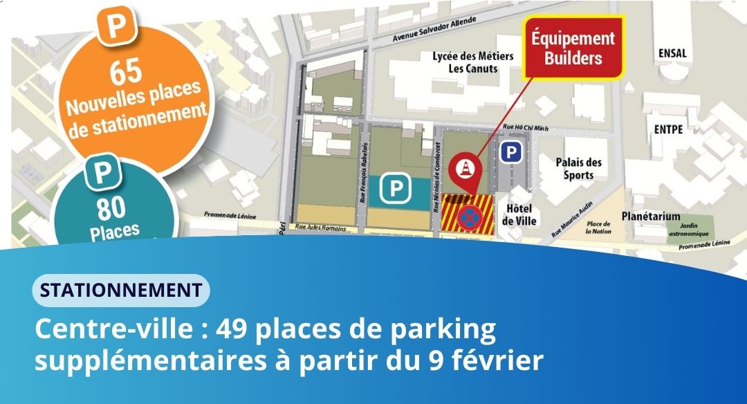 Centre-ville : 49 places de parking supplémentaires à partir du 9 février
