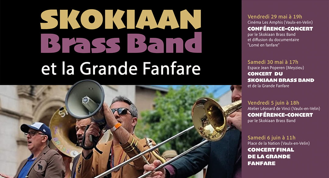 Concerts du Skokiaan Brass Band et de la Grande Fanfare