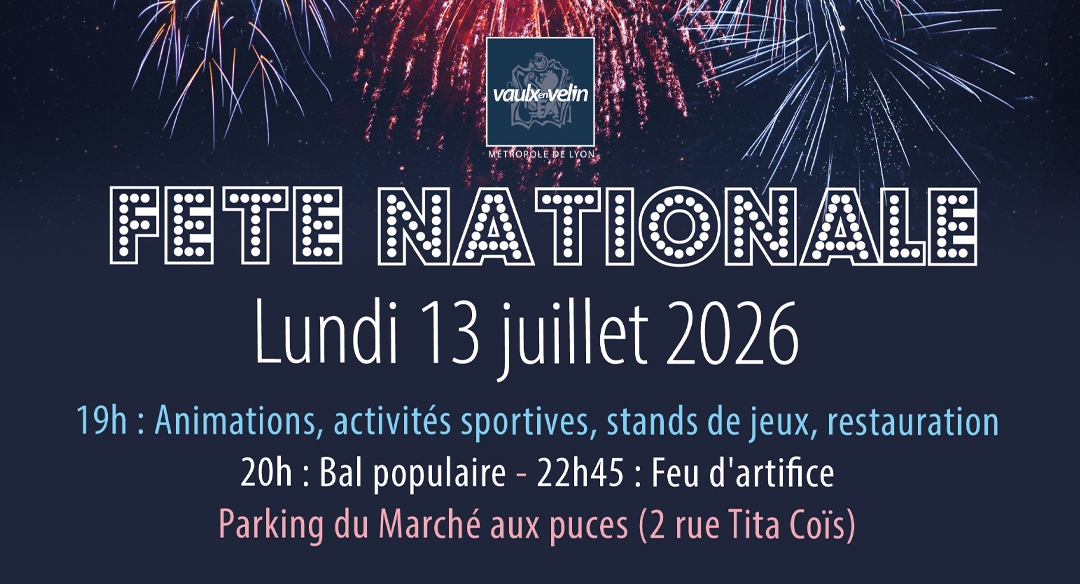 Fête nationale : lundi 13 juillet 2026