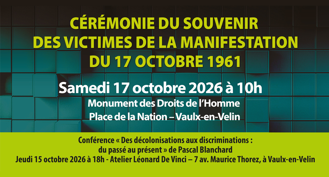 Commémoration – Victimes de la manifestation du 17 octobre 1961